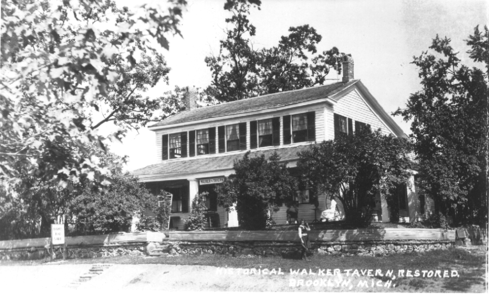 The Historic Walker Tavern is shown after its restoration from late 1921 into the spring of 1922 by the Rev. Frederick Hewitt.