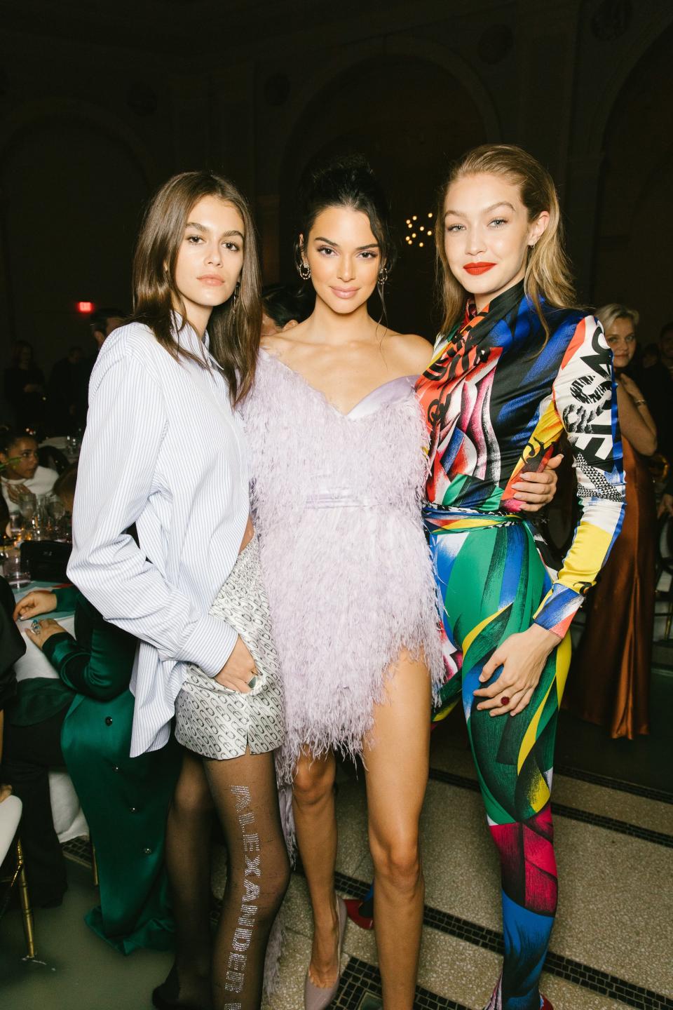 Kaia Gerber, Kendall Jenner, and Gigi Hadid