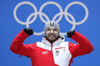 <p>Austrian luger David Gleirscher is another gold medalist at the PyeongChang Games. The 23-year-old is also the proud owner of well-kept admiral’s pennant that must come in handy for keeping your cheeks warm when hurtling down an icy luge track. (Getty) </p>