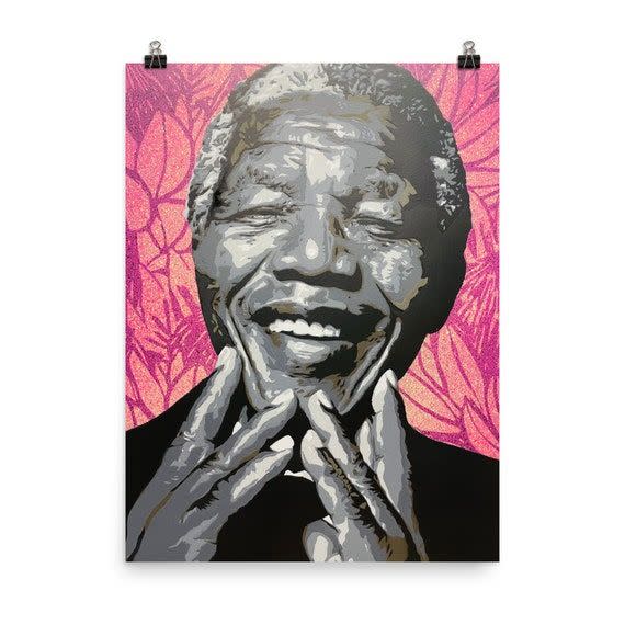 4) Nelson Mandela Art Print