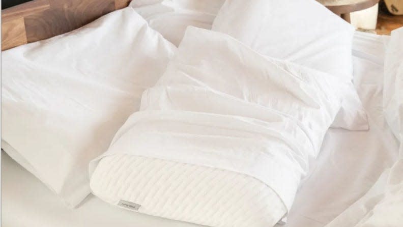 Foam-loving side sleepers are bound to like the springy surface of the Tuft & Needle Original Pillow.