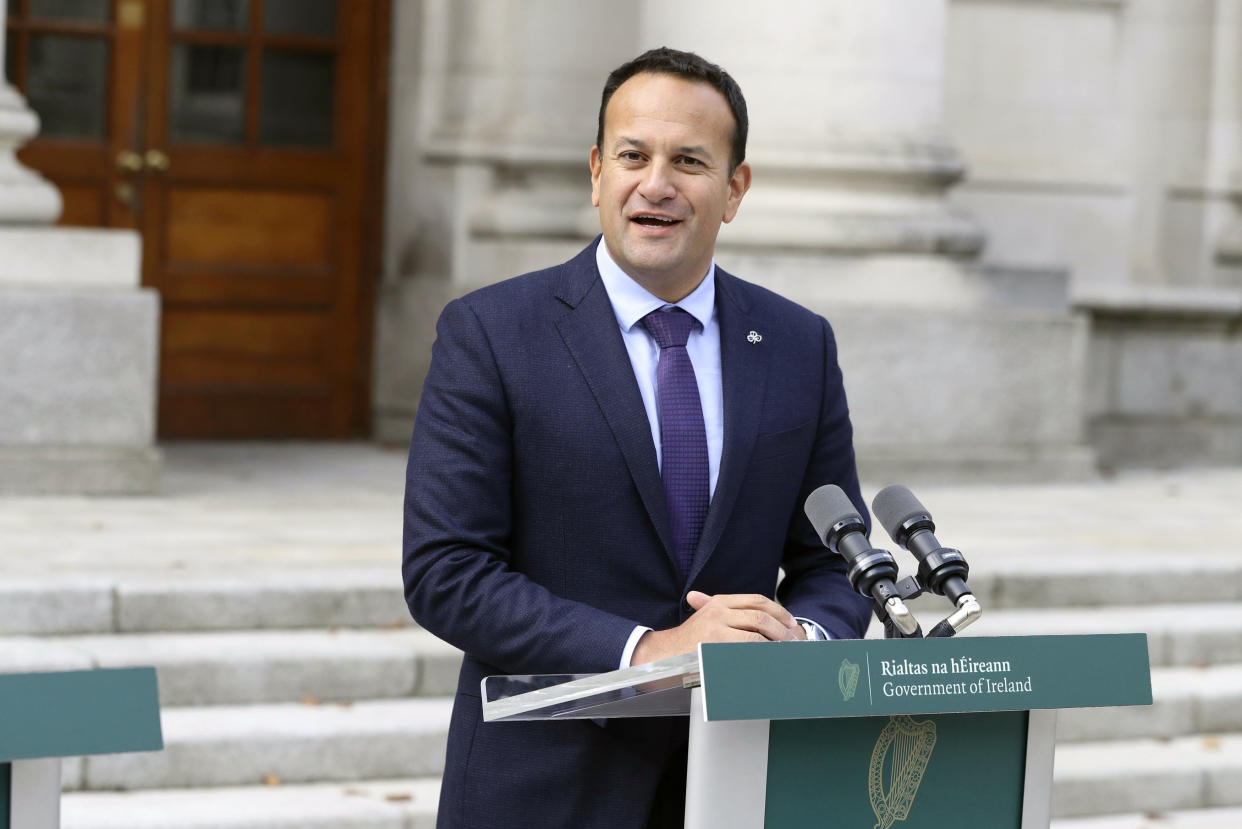 Irish Prime Minister Leo Varadkar. (Brian Lawless/PA via AP)