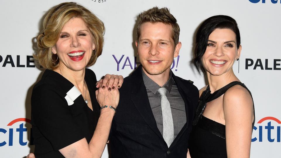 Christine Baranski, Matt Czuchry and Julianna Margullies, 2015, The Good Wife cast