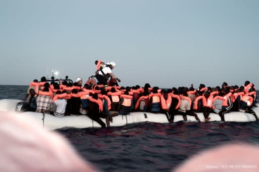 The migrants in limbo off Italy were rescued by the Aquarius charity vessel from the sea off the coast of Libya