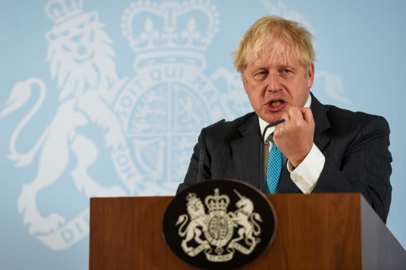 UK PM Johnson delivers speech on skills and further education