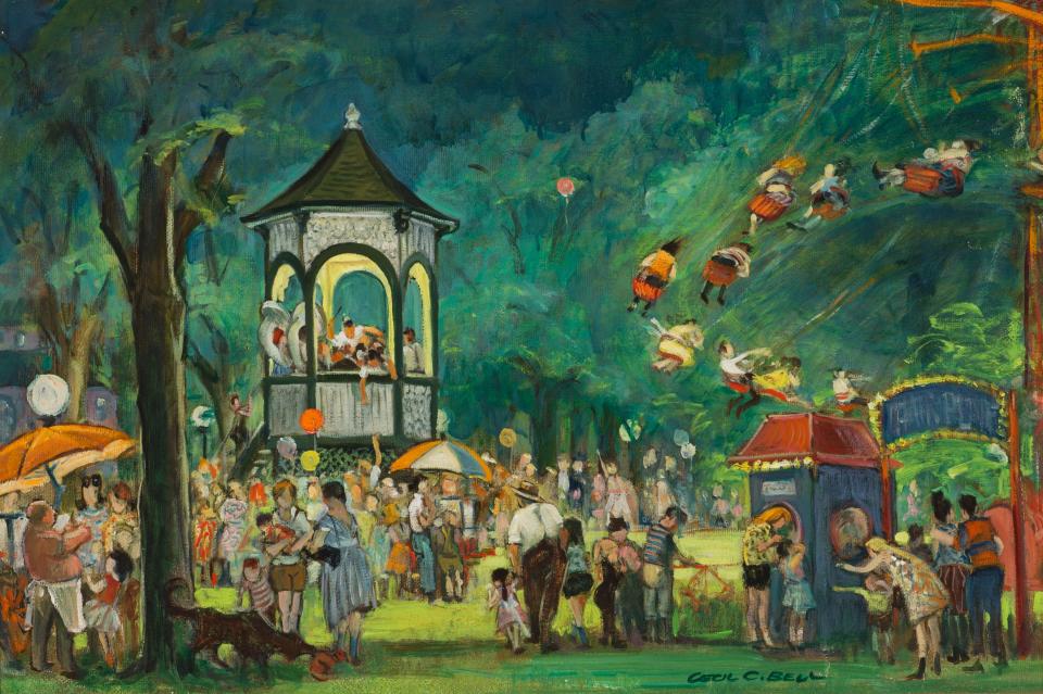"Carnival at Royalton, Vermont, 1965" by Cecil Crosley Bell, part of the collection of Vermont Country Store proprietor Lyman Orton