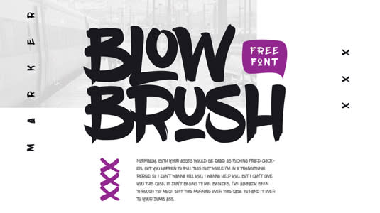 Example image of Blow Brush, one of the best free graffiti fonts