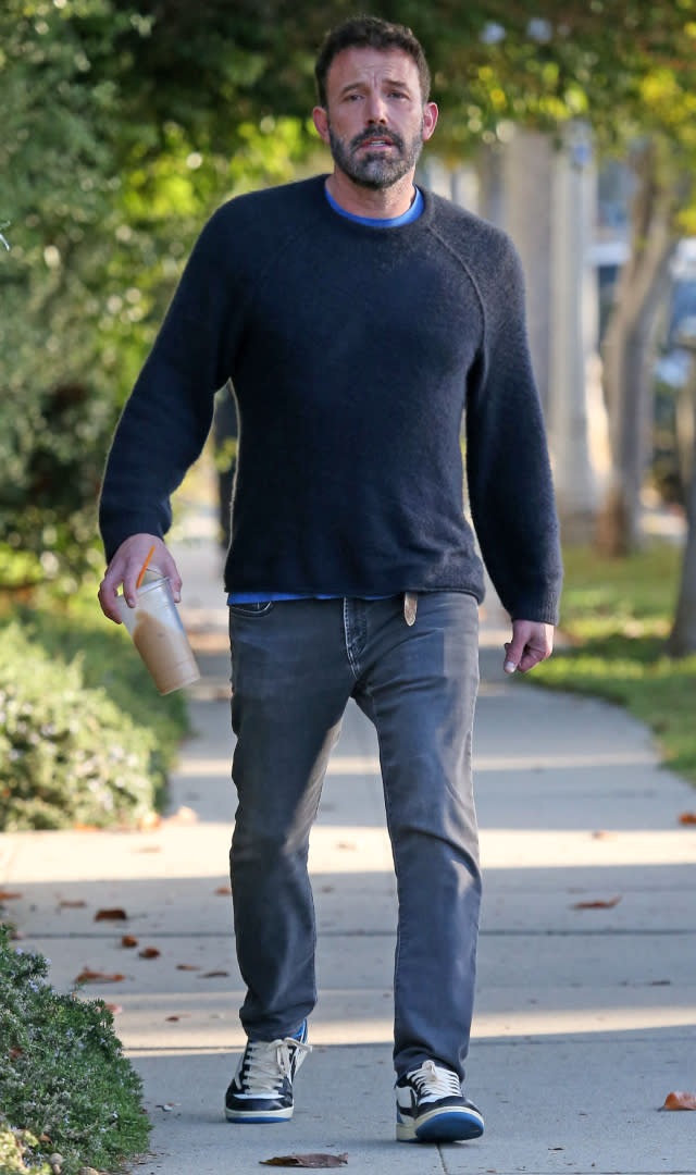 Ben Affleck is seen out for an early morning walk in Santa Monica on 12 Oct 2023. <em>Photo credit: Thecelebrityfinder/MEGA.</em>