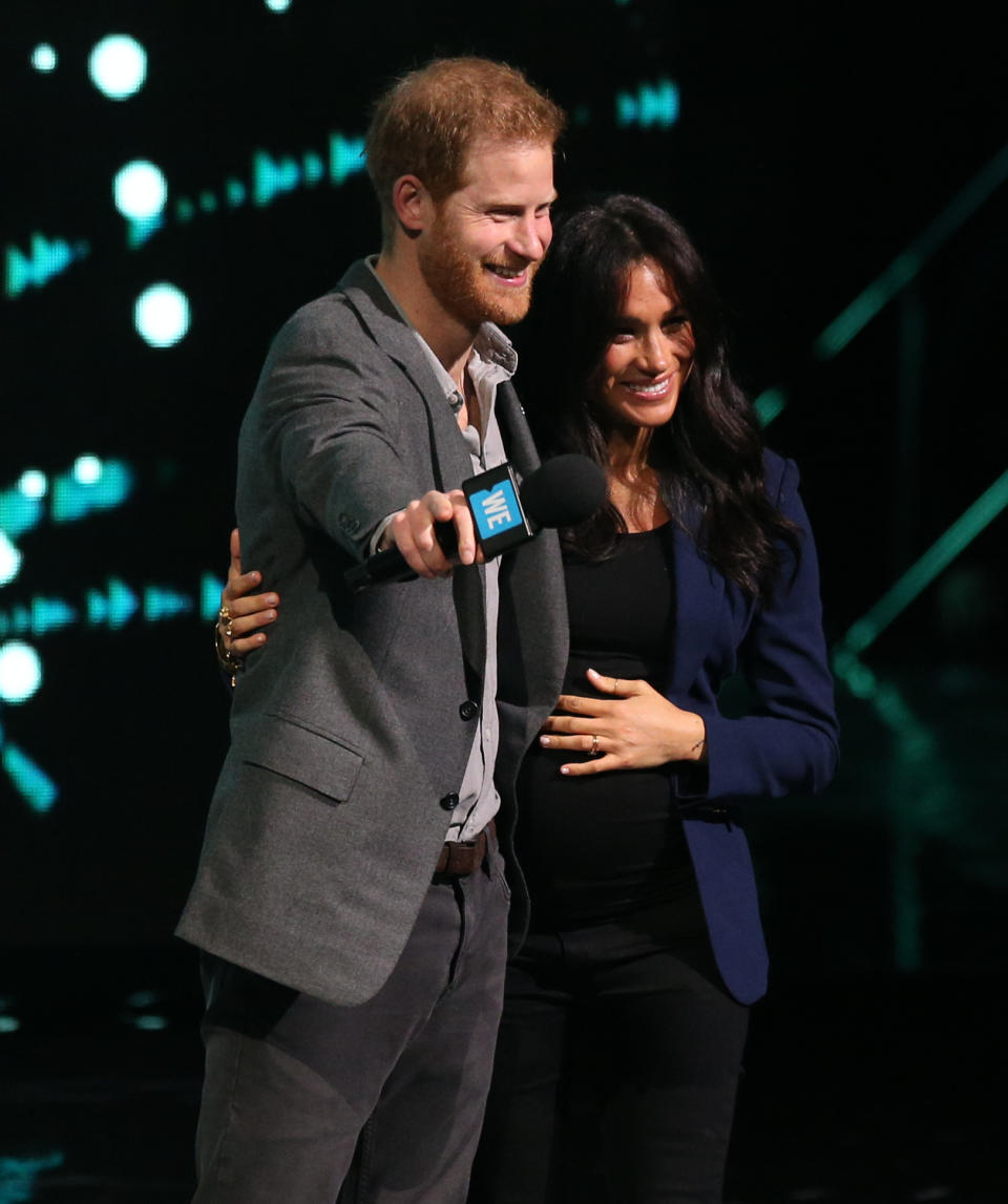 Harry and Meghan at WE Day at Wembley’s SSE Arena in March [Photo: PA]