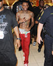 <p>Soulja Boy's pants went the same way as his rap career when it hit the ground <br><br>RELATED: <a rel="nofollow" href="http://au.lifestyle.yahoo.com/fashion/trends/article/-/16755529/new-trend-stars-without-bras-free-boobing-is-back/ " data-ylk="slk:New trend: Stars without Bras;elm:context_link;itc:0;sec:content-canvas" class="link ">New trend: Stars without Bras </a></p>