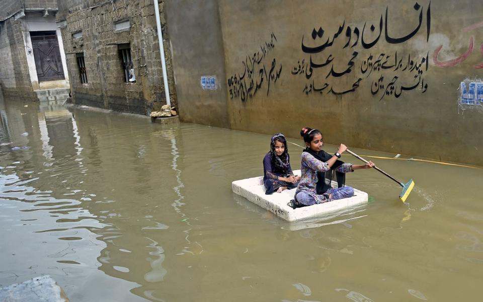 The ICAI says the UK’s ability to respond to humanitarian emergencies such as the recent extreme flooding in Pakistan has been ‘sharply curtailed’ - Rizwan Tabassum/AFP