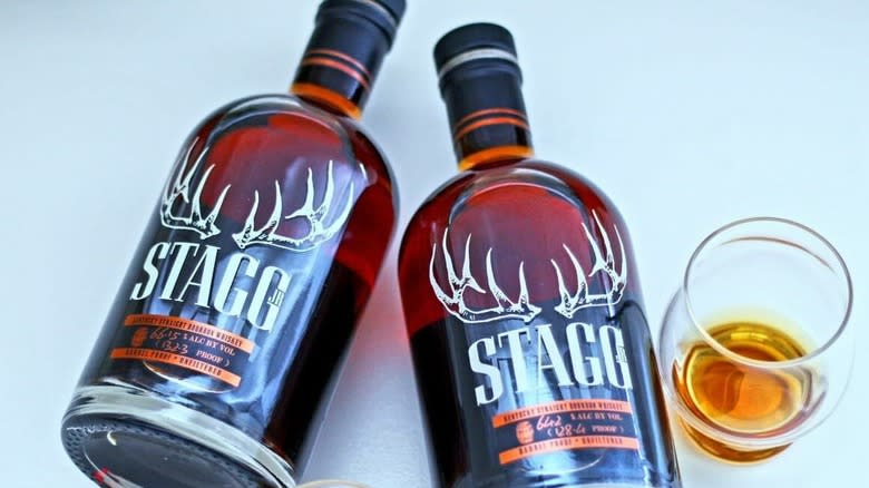 Stagg bourbon bottles