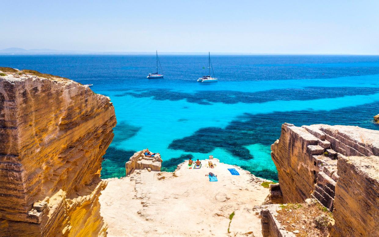 On Favignana, visitors are few and almost exclusively Italian