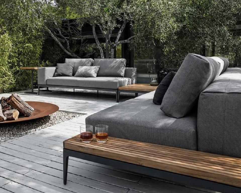 5. Arrange sofas around a central fire pit