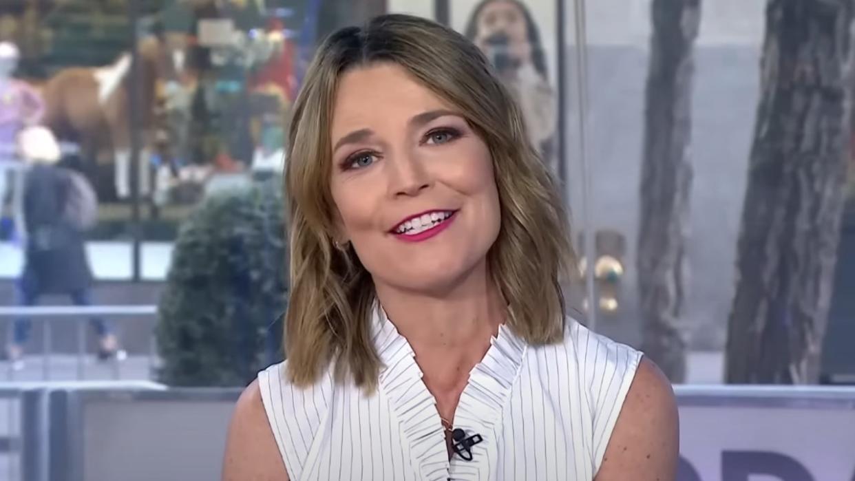  Savannah Guthrie talking to the camera on The Today Show 