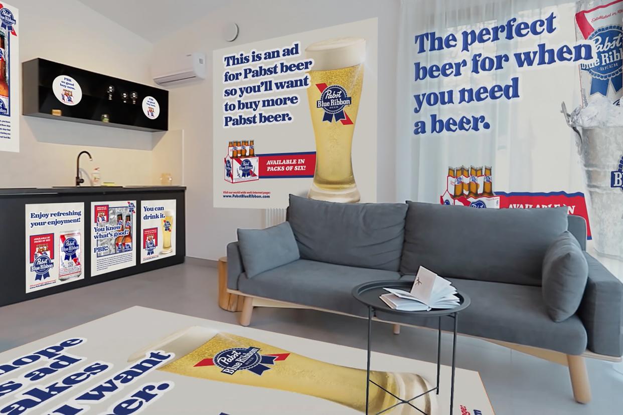 Pabst Blue Ribbon home advertising