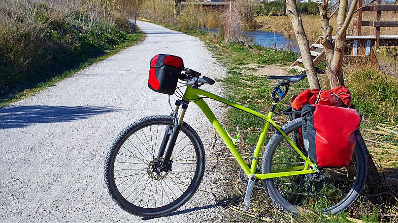 Cycle through the urban Turia River Park.