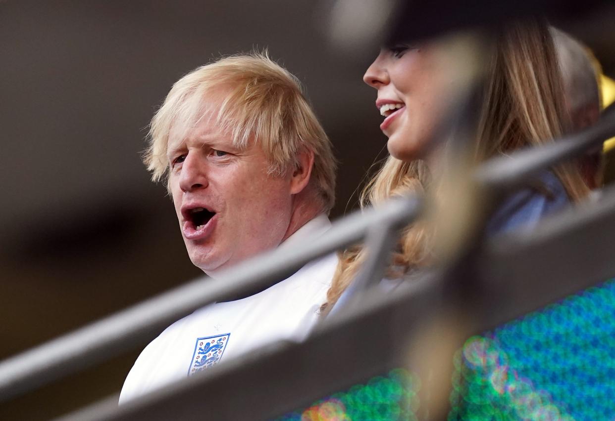 Boris Johnson at Wembley (PA Wire)