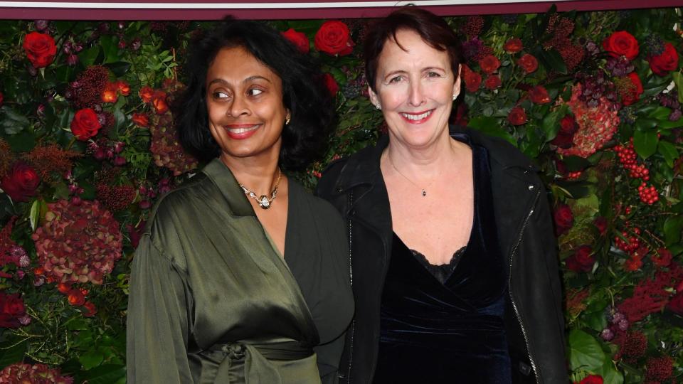 Sonali Deraniyagala and Fiona Shaw at the 65th Evening Standard Theatre Awards, The London Coliseum, UK - 24 Nov 2019