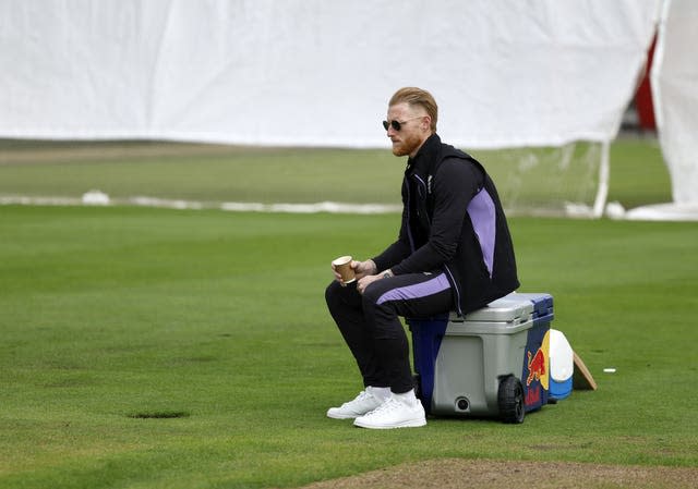 Ben Stokes watches training