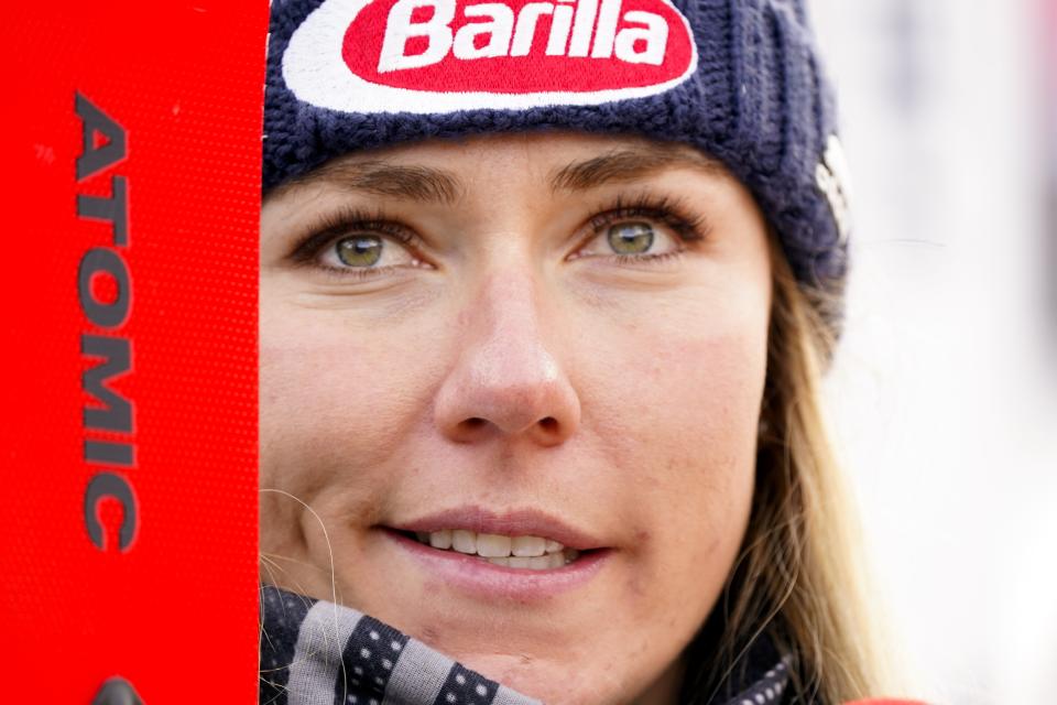 Mikaela Shiffrin close up. 