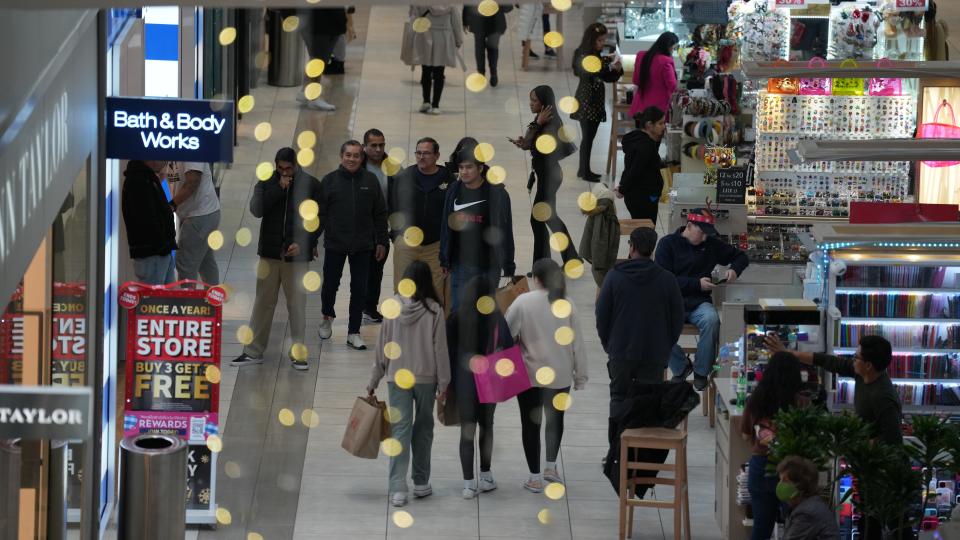 Morning foot traffic on Black Friday at the Willowbrook Mall in Wayne, NJ on November 25, 2022.