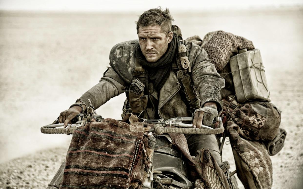 Road fury: Mad Max star Tom Hardy reportedly sprinted after a thief and searched him for weapons before declaring, 'I caught the c---!' - AP