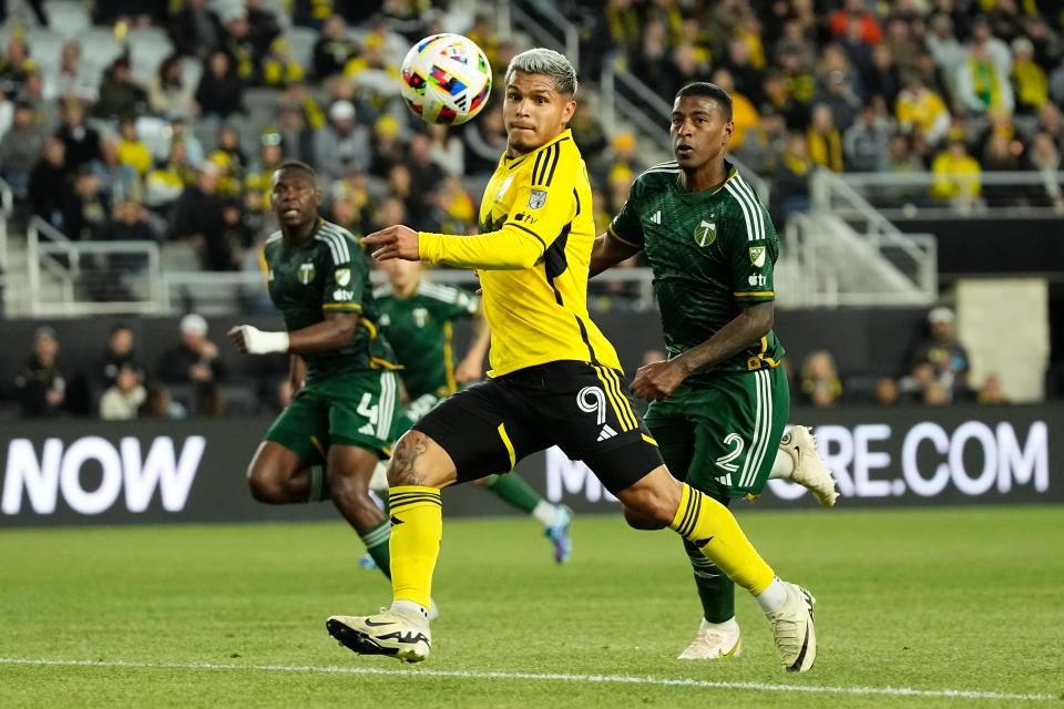 Crew forward Cucho Hernandez scored a goal for Columbus on his 25th birthday.