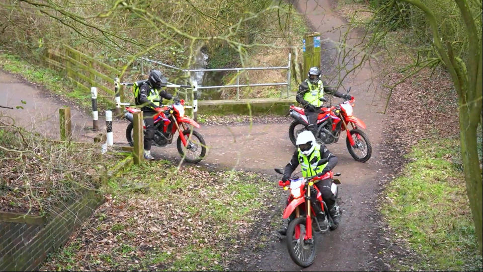 The &#39;lightweight and versatile&#39; scramblers will be ridden by specially trained officers. (Derbyshire Police/SWNS)