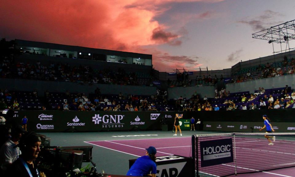 <span>The conditions at last year’s WTA Finals in Cancún were heavily criticised.</span><span>Photograph: Jam Media/Getty Images</span>