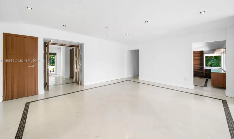 The house has six bedrooms. Pictured above: The residence’s master suite, which includes a walk-in closet and bathroom.