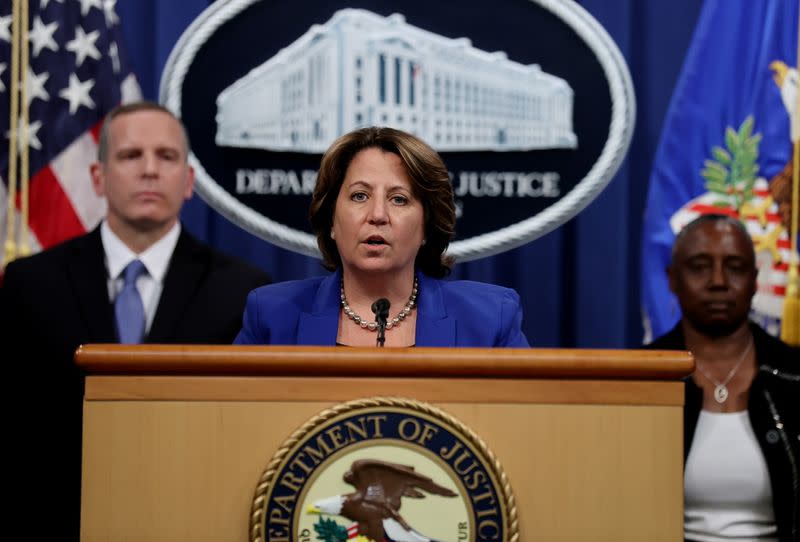 U.S. law enforcement officials discuss May ransomware attack on Colonial Pipeline during news conference at the Justice Department in Washington