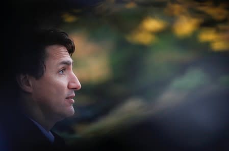 Liberal leader and Canadian Prime Minister Justin Trudeau campaigns for the upcoming election, at the Botanical Garden of Montreal