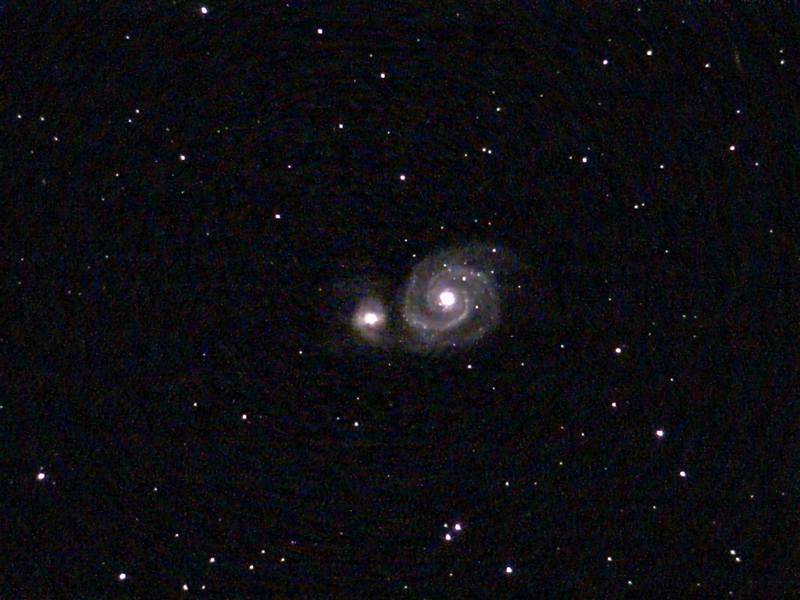 The Whirlpool galaxy, as imaged by Unistellar’s Odyssey Pro (no external editing). - Image: George Dvorsky