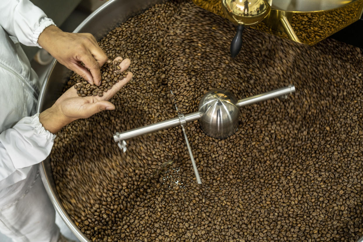 Coffee beans at the Red Ecolsierra association in Santa Marta, Colombia