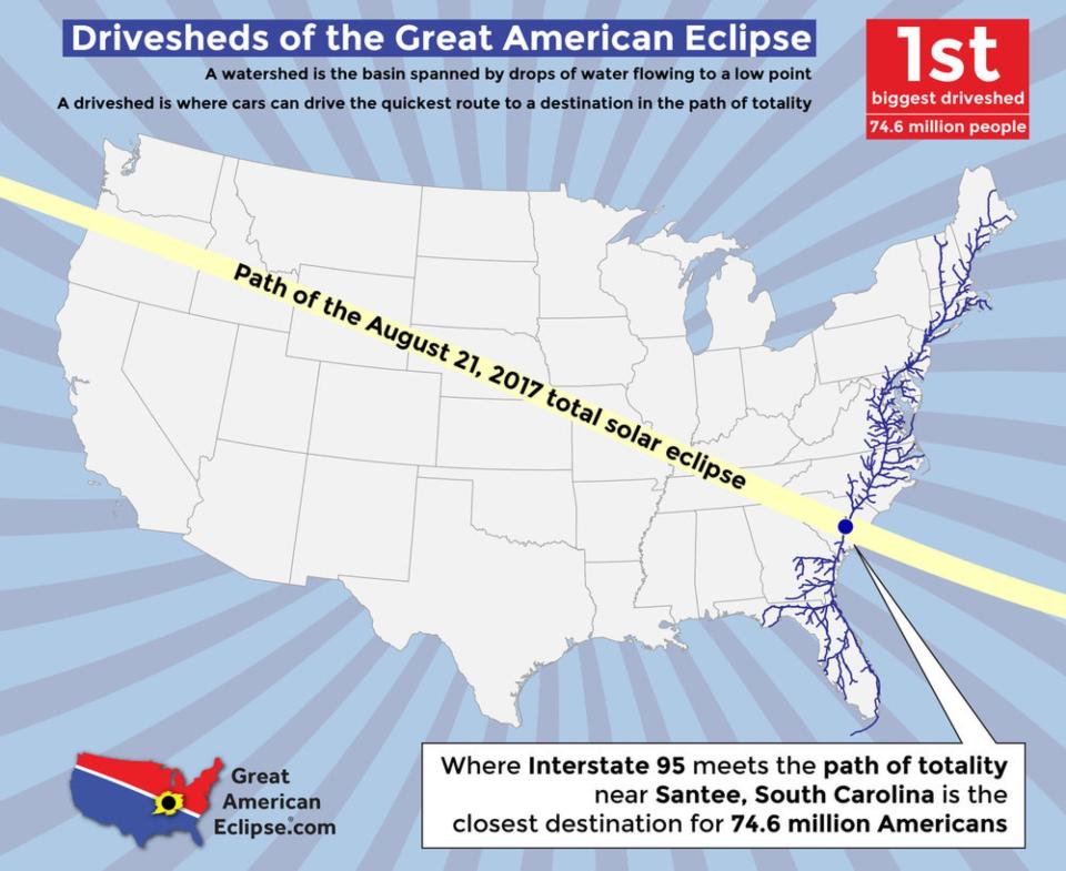 total solar eclipse traffic road map greatamericaneclipse michael zeiler esri 1