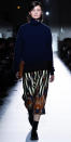 <p>The 40-year-old model-turned-real estate broker returned to the catwalk for Dries Van Noten's 100th show during Paris Fashion Week.</p>