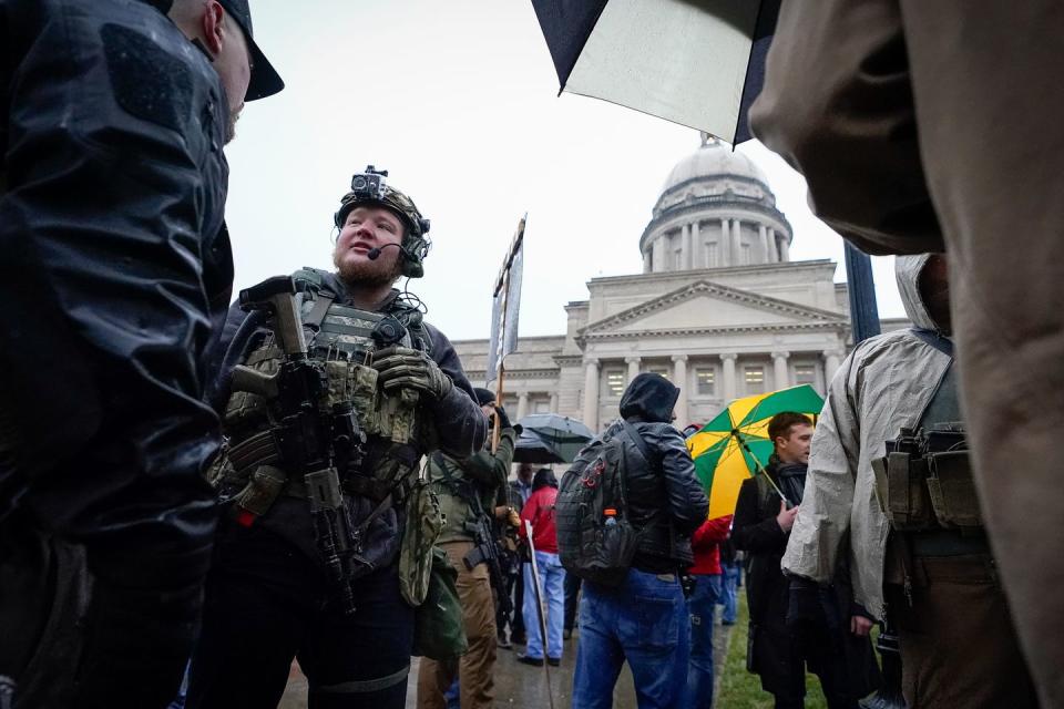 How Many 'Red Flags' Do You See in These Photos from Kentucky Gun Owners Swarming the Capitol?