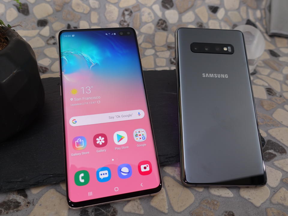 The Samsung Galaxy S10 at a media preview on 18 Feb 2019 in San Francisco. (Photo: Teng Yong Ping/Yahoo Lifestyle Singapore)