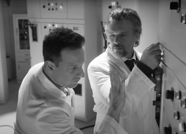<p>Taylor Swift/YouTube</p> Josh Charles and Ethan Hawke in the 'Fortnight' music video