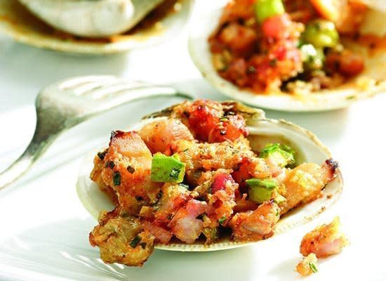 This baked clam appetizer hails from Rhode Island. It features clams on the half shell stuffed with breadcrumbs, bell pepper and bacon.    <strong>Get the Recipe for <a href="http://www.huffingtonpost.com/2011/10/27/clams-casino_n_1049525.html" target="_hplink">Clams Casino</a></strong>