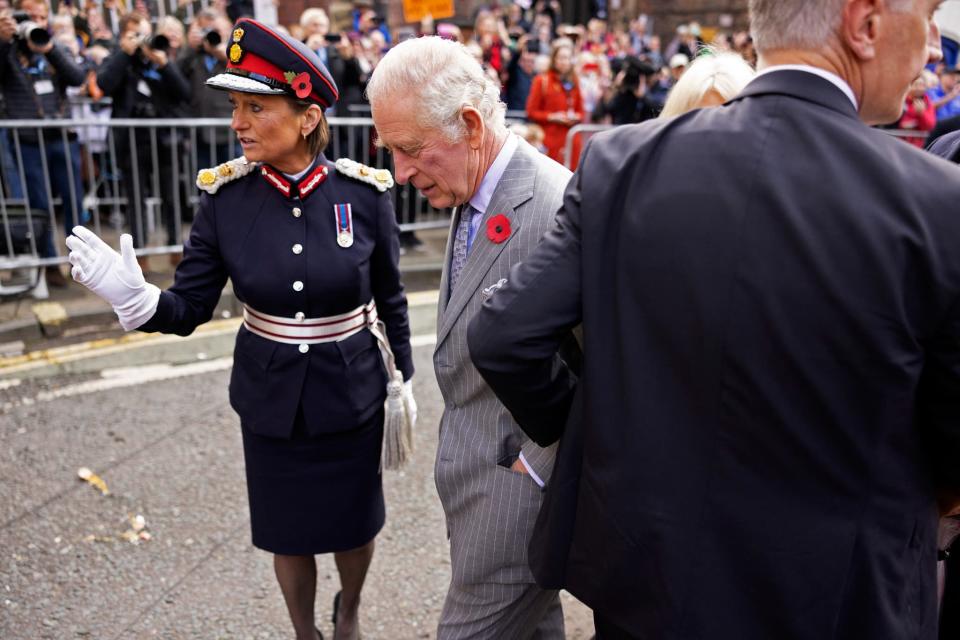 Le roi Charles III lors d'un déplacement à York le 9 novembre 2022 - JAMES GLOSSOP / POOL / AFP