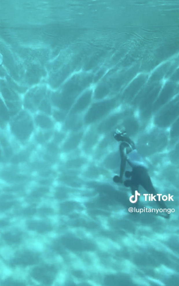 Screenshot from Lupita's TikTok video
