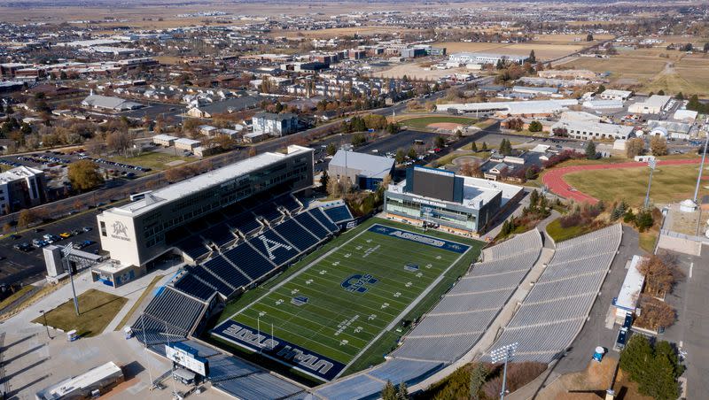 Josh Davis, a redshirt freshman wide receiver at Utah State, collapsed during practice at Maverik Stadium in Logan Thursday afternoon with a “non-traumatic sudden cardiac arrest” and has been upgraded from critical to fair condition, the school announced. 