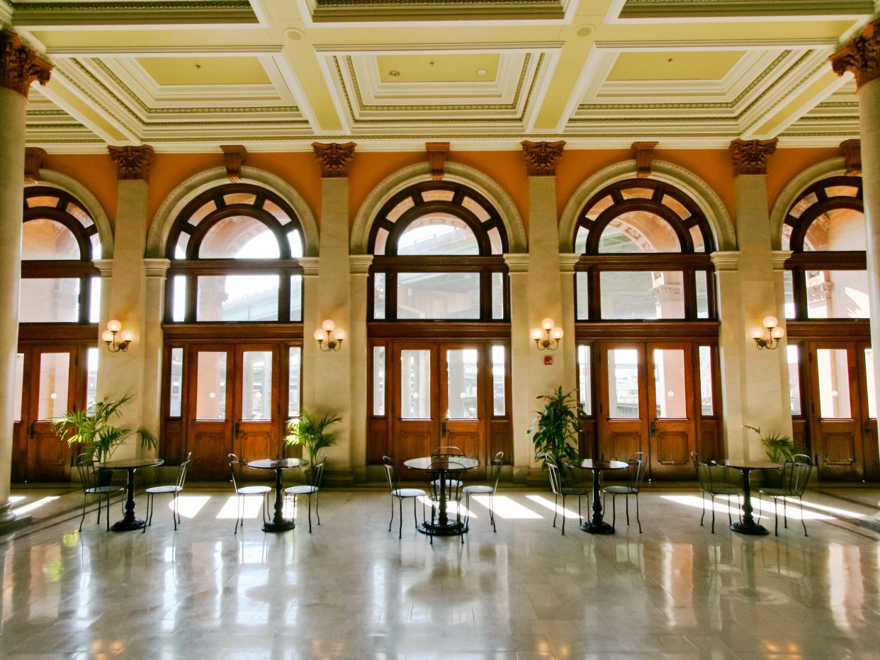 Interior upper level of the Main Street Station located in Richmond, Virginia.