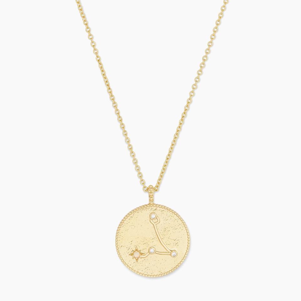 18) Astrology Coin Necklace, Pisces