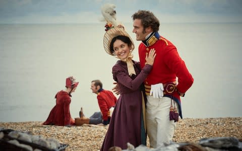 Olivia Cooke and Tom Bateman in Vanity Fair - Credit: ITV