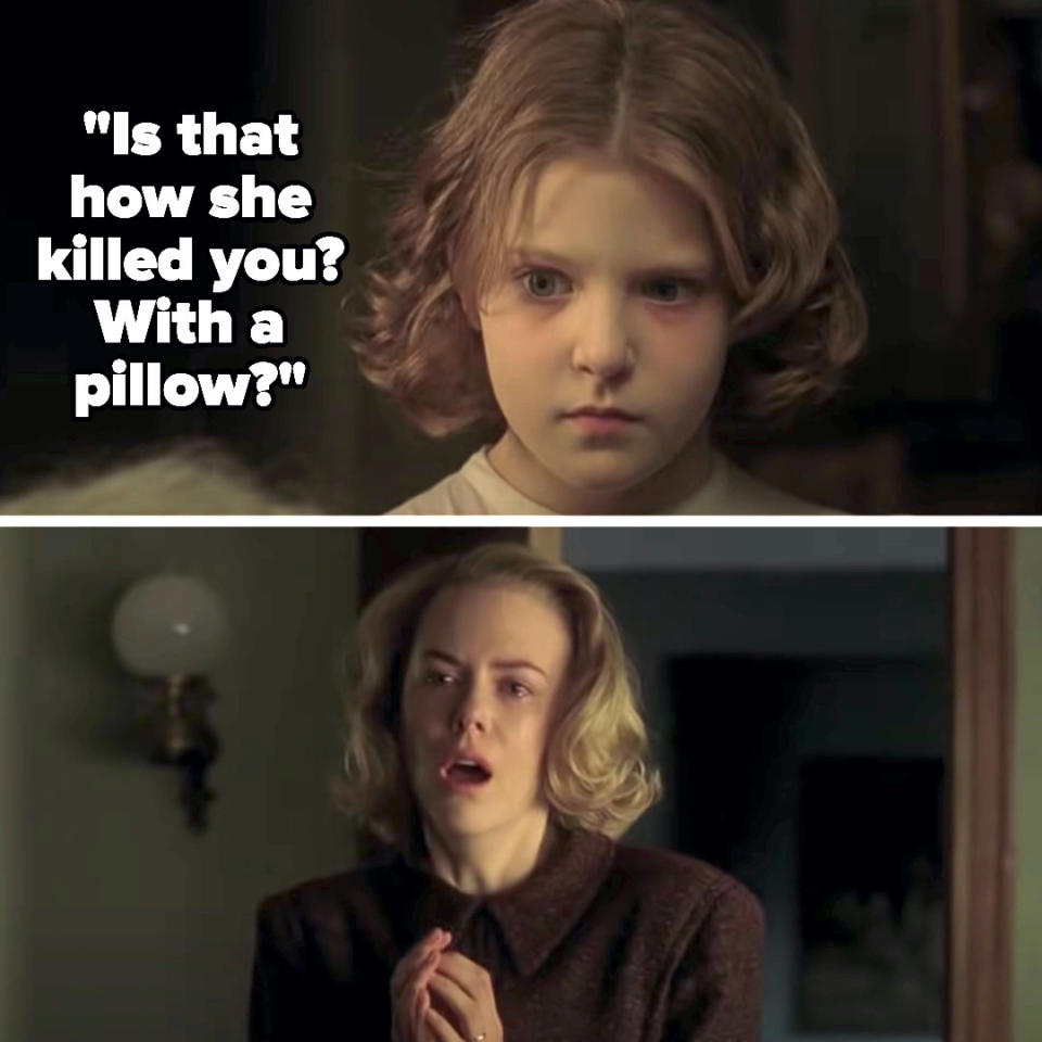 Anne is asked if that&#39;s how her mom killed her &#x002014; with a pillow &#x002014; as Grace looks on in horror