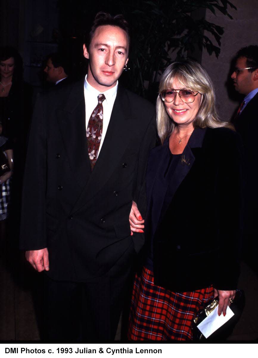 Julian and mom Cynthia Lennon in 1993.