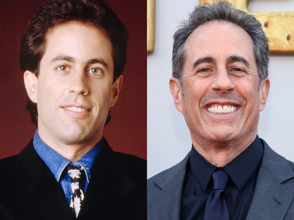 Jerry Seinfeld headshot vs Jerry Seinfeld in 2024